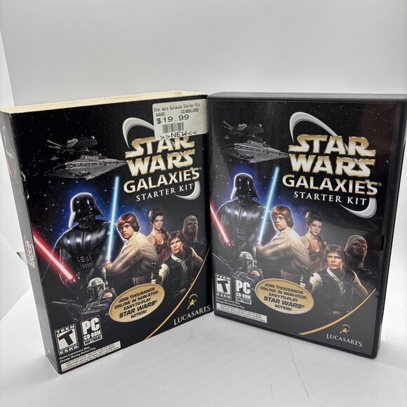 Star Wars Galaxies Starter Kit PC CD-ROM Video Game Complete CIB with Slipcover - Picture 1 of 11